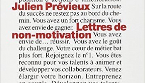 Lettres de non-motivation, Julien Prévieux