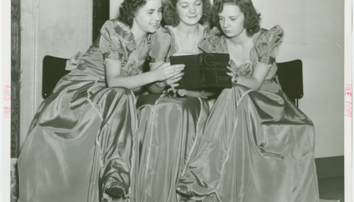 Manuscripts and Archives Division, The New York Public Library. "U.S. Steel - Happy Harmonettes - Reading book" The New York Public Library Digital Collections. 1935 - 1945