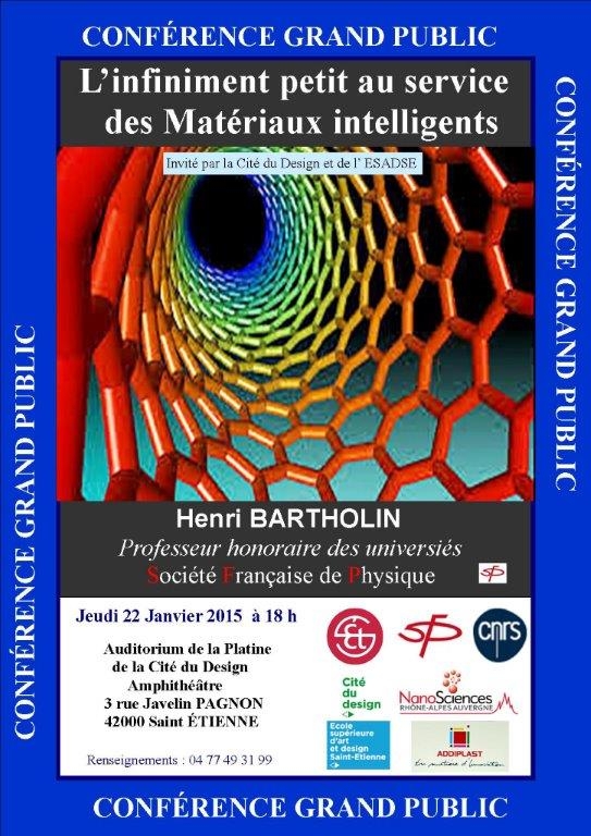 Affiche de la conférence d'Henri Bartholin 