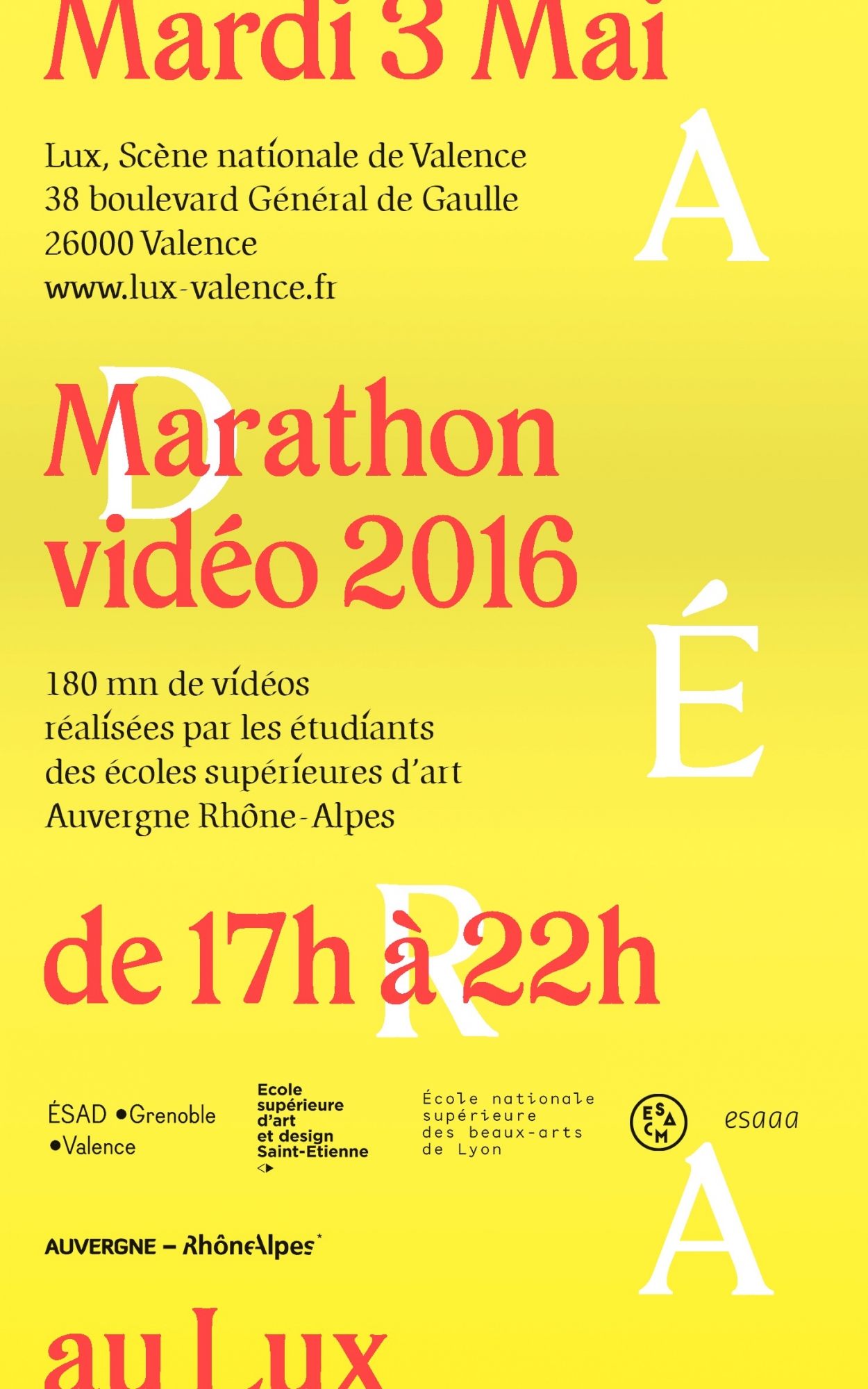 Affiche pour le Marathon Vidéo 2016 