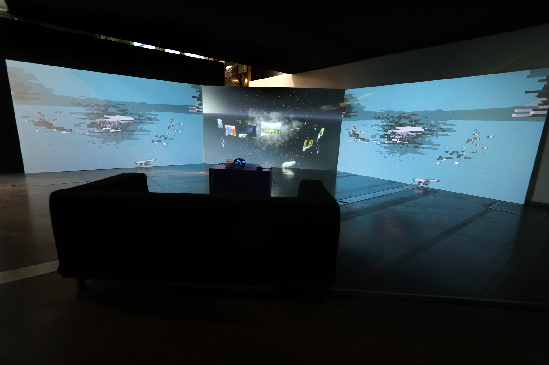 Indie games lounge, une installation proposée par le Random(lab)
Photo ©F.Roure